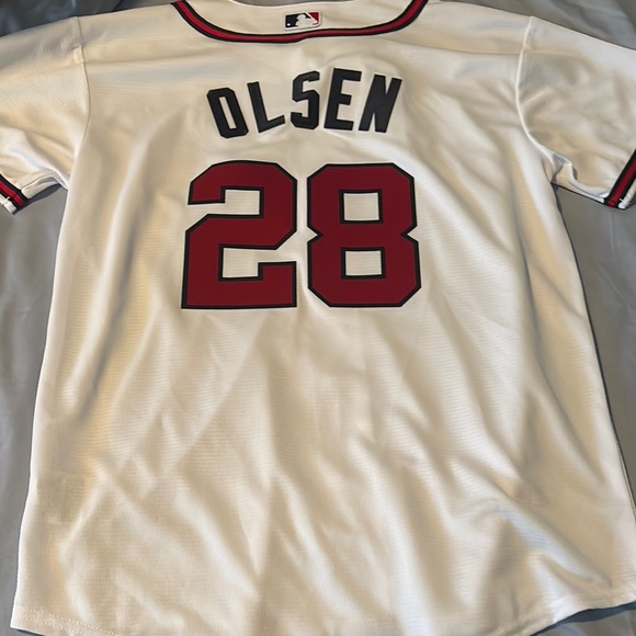 Nike Kids Braves White Jersey - Picture 3 of 3